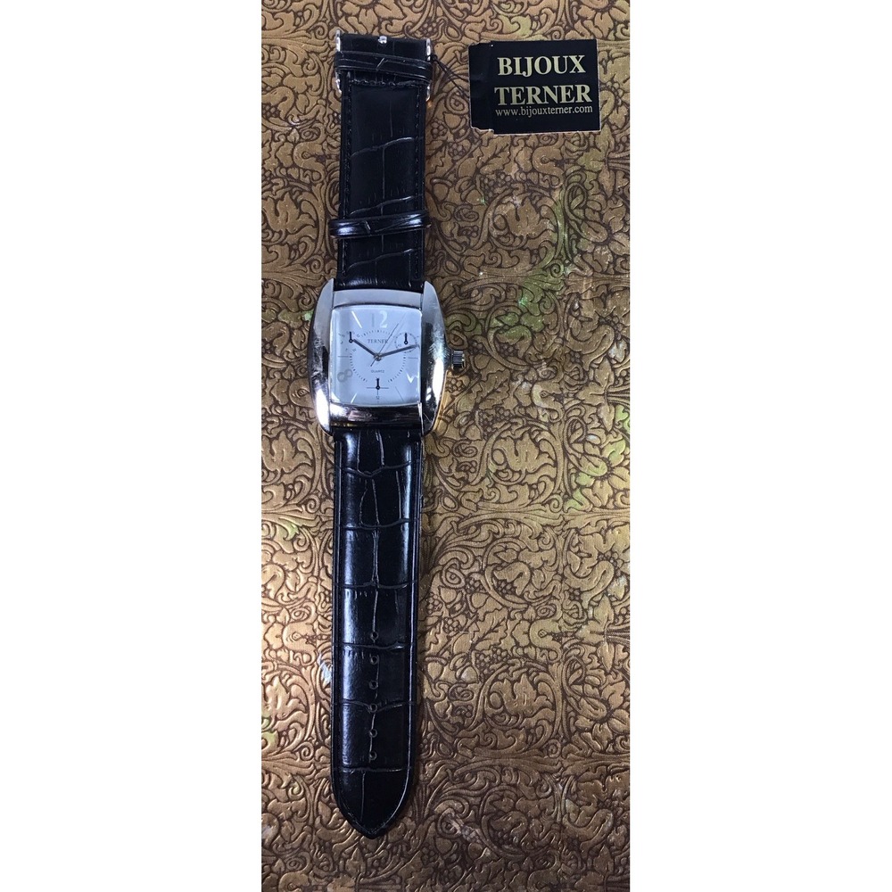 Bijourx Leather Terner‎ 3923 Wristwatch Steel Backcover NEEDS BATTERY NEW NWOT